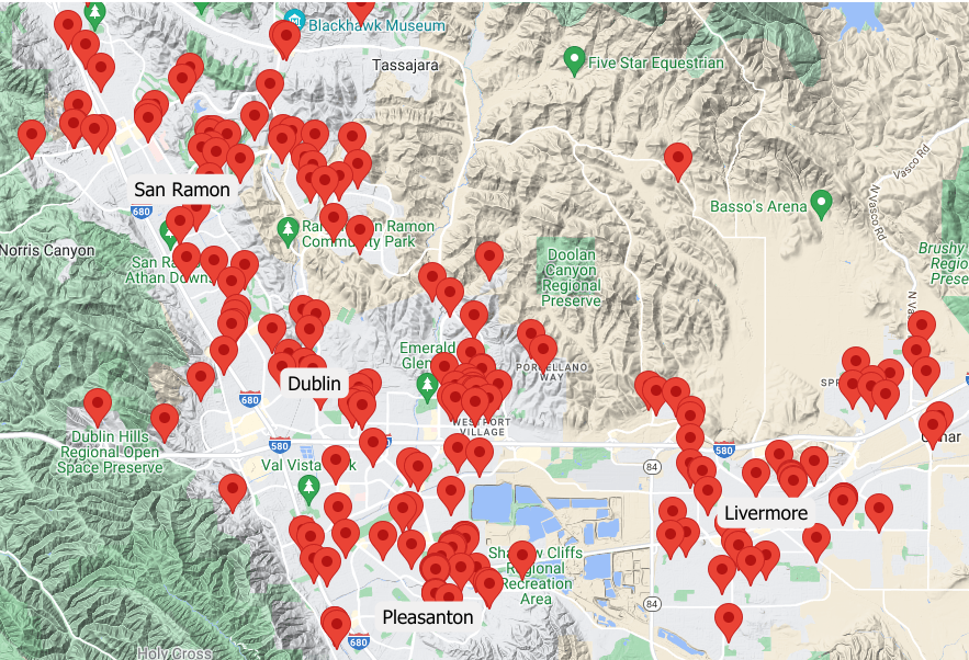 Areas We Serve Map